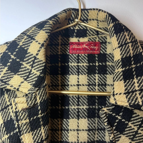 White Stag Checkered Plaid Shirt Jacket - Picture 4 of 12